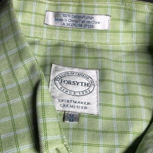 NWOT green stripe button down